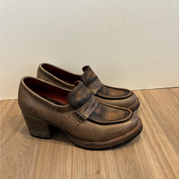 Freebird by Steven Shoes - FREEBIRD by Steven Women's "Bristol" Dark Brown Leather Heeled Shoes Size 6